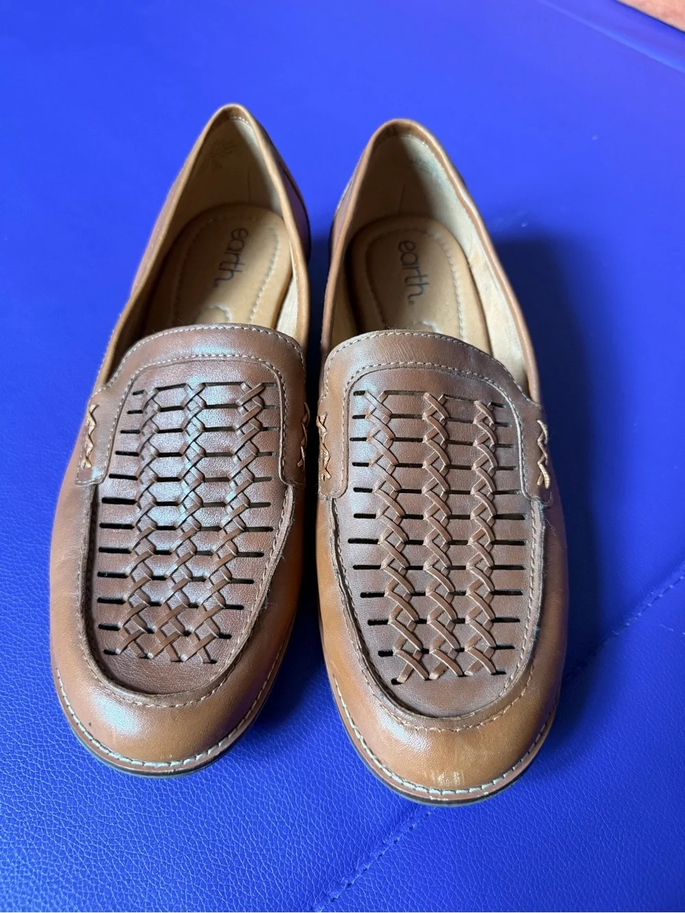 Elona Casual Slip-on Round Toe Loafers in Brown (Wide)